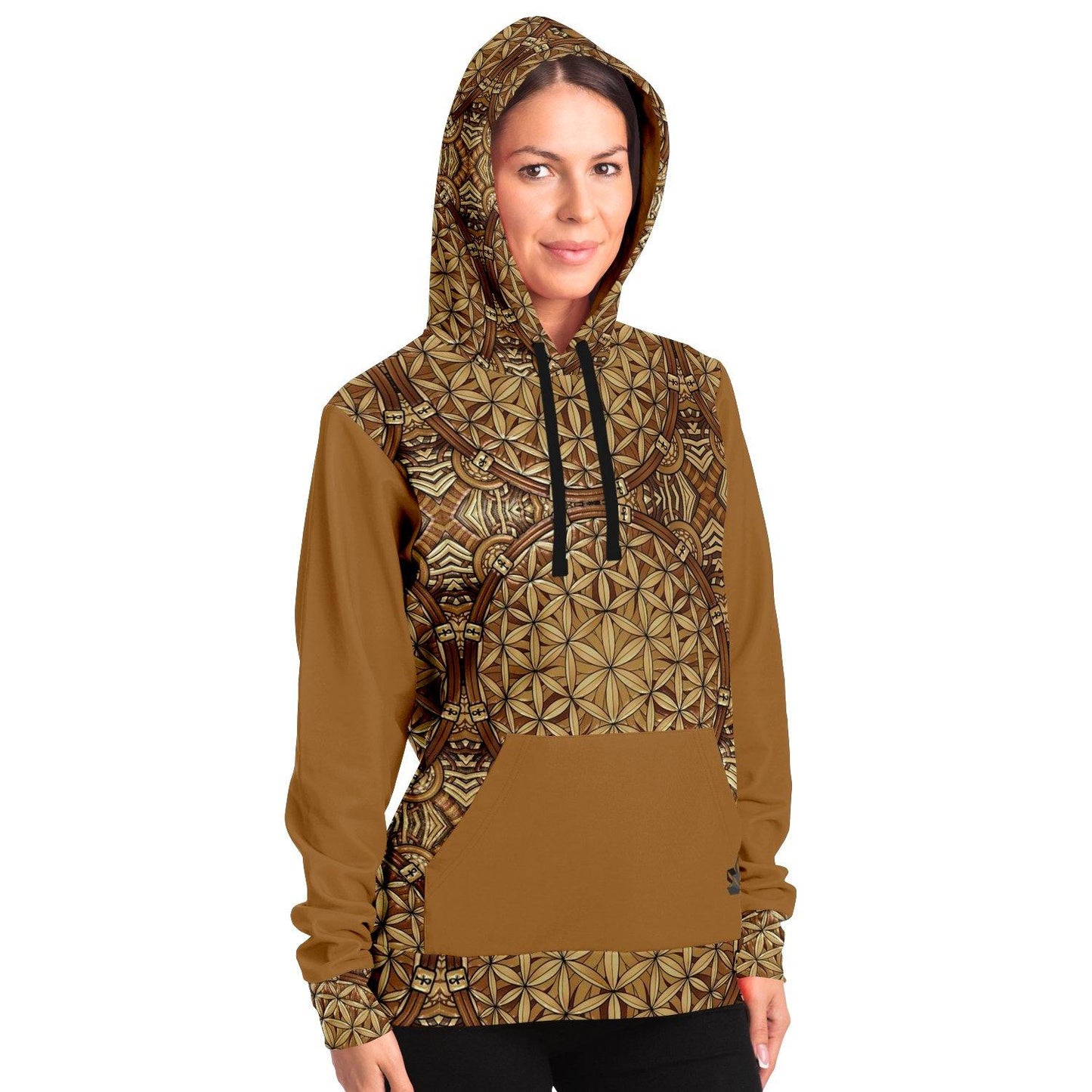GOLDEN FLOWER OF LIFE PREMIUM PULLOVER HOODIE