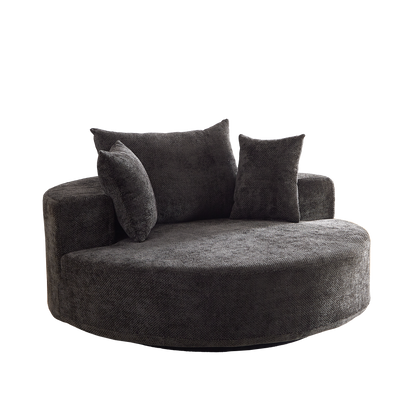 55'' Chenille Foam Single Swivel Chair