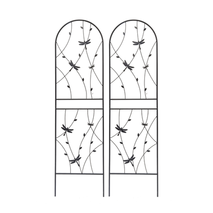 2 Pack Metal Garden Trellis 71" x 19.7" Rustproof Trellis for Climbing Plants