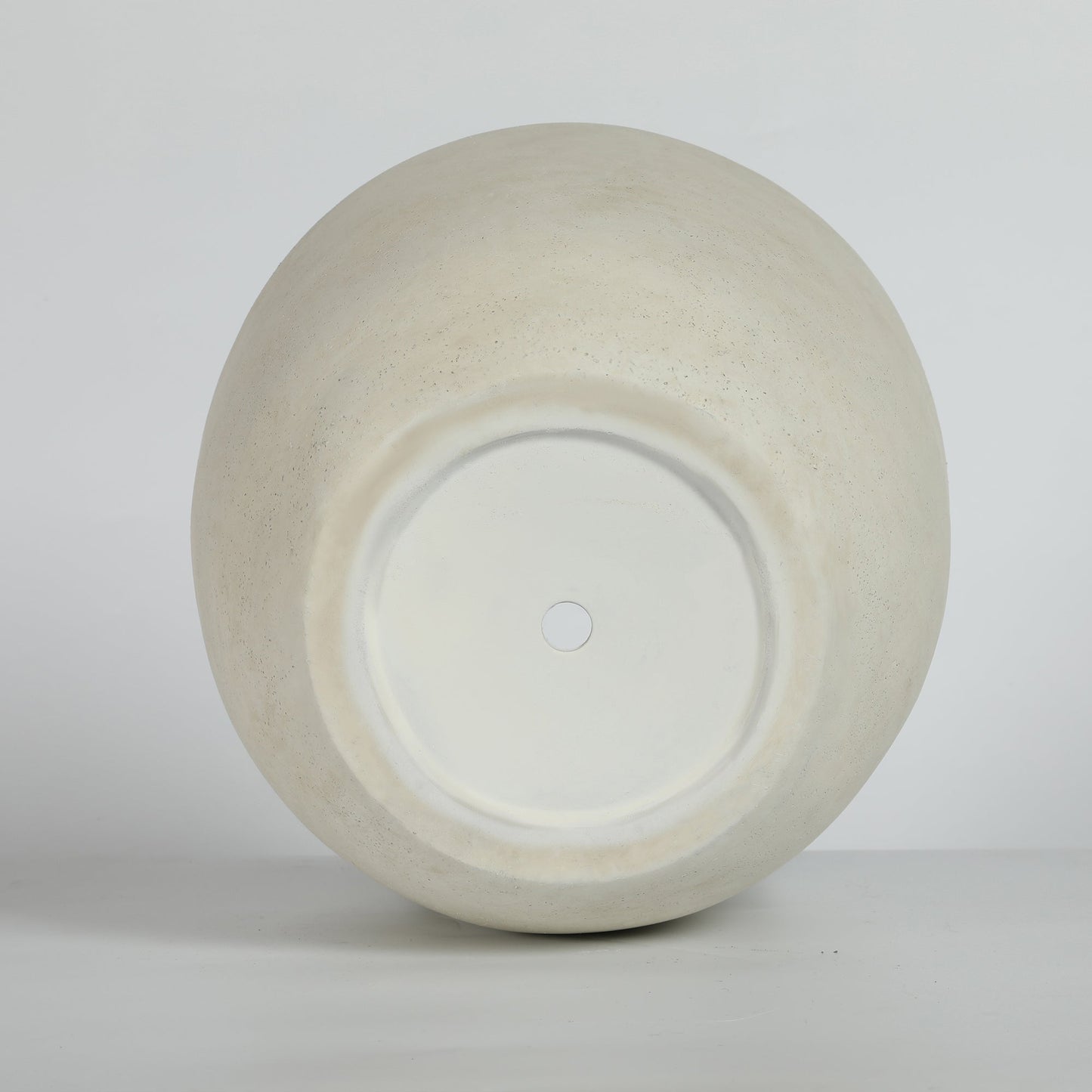 Round Concrete Planter Set of 2, Large Outdoor Indoor Handmade Rustic Decorative Planter Pots with Drainage Holes