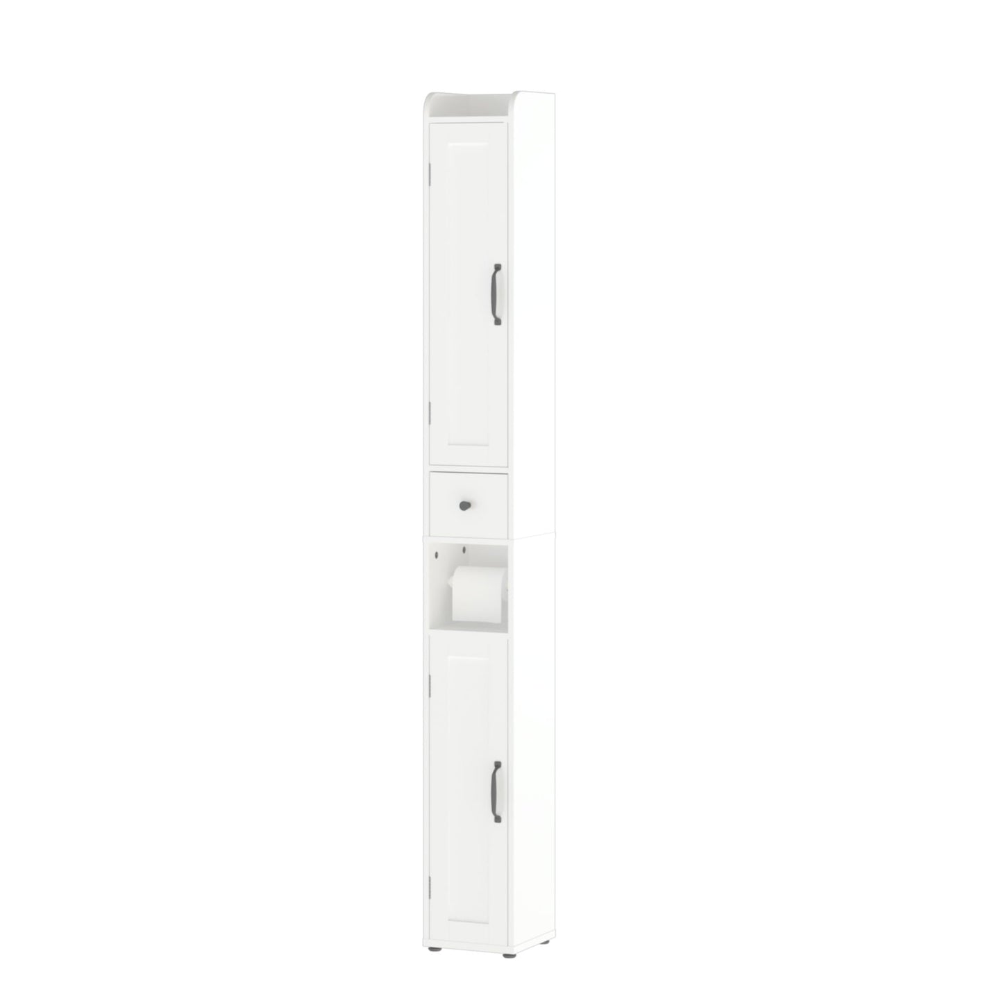 Slim Tall Bathroom Storage Cabinet With Adjustable Shelves