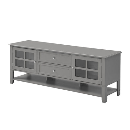 TV Stand With Dual Drawers and Hidden Storage