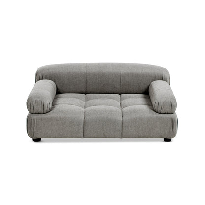 Marcel Upholstered Modern Pet Bed, Small to Medium Dog or Cat Uptown Gray Performance Velvet