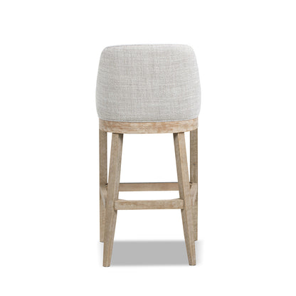 Newport 30.5" Coastal Curved Back Upholstered Barstool