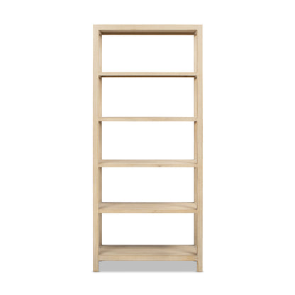Ellis 71' Reclaimed Wood 5-Shelf Open Frame Bookcase