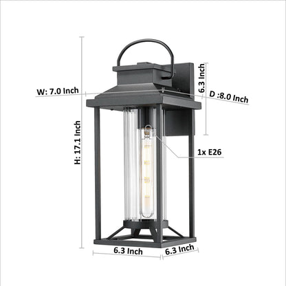 Outdoor Porch Lights Textured Black Exterior Lighting Fixtures Wall Mount