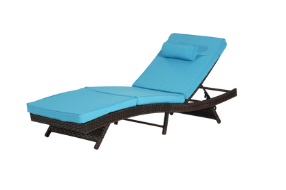 Outdoor Wicker Reclining Chair Set of 2