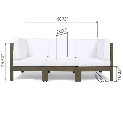 Oana 3 Piece Sofa Set With Water Resistant Cushions