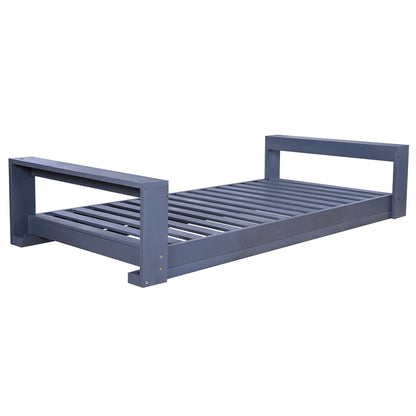 Twin Size Porch Swing Bed Seating Gray