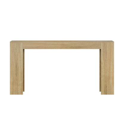 Farmhouse Style Oak-Colored Extra-Long Console Table