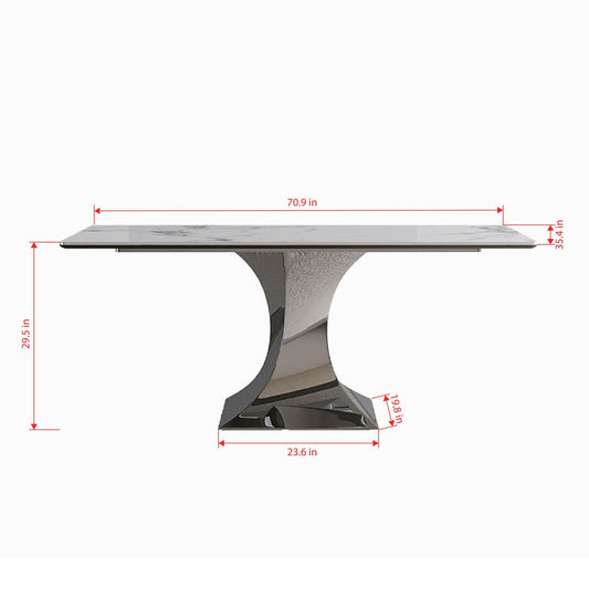 Modern Rectangular Dining Table For 6 With Chairs