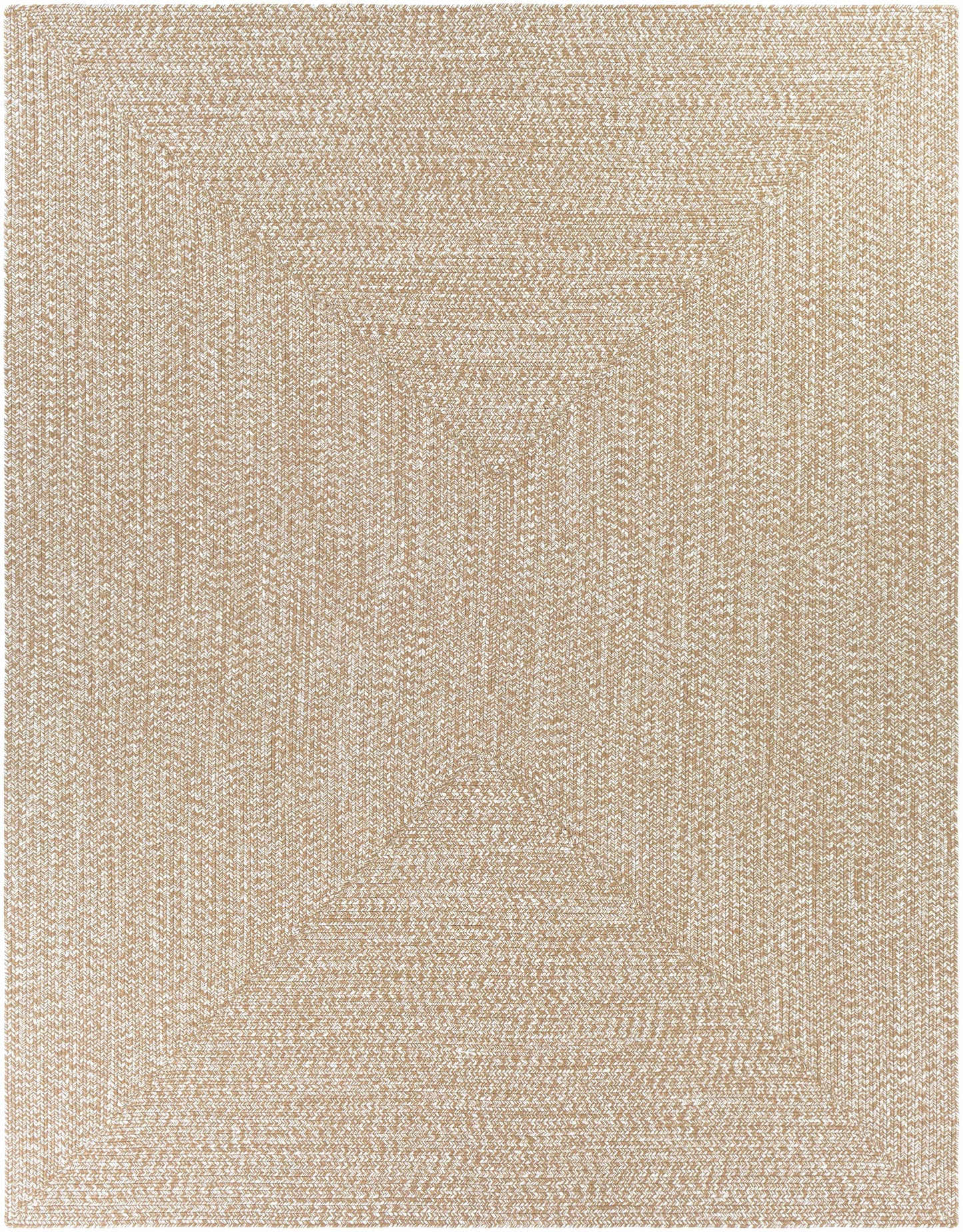 Cream Braided Faux Jute Outdoor Rug