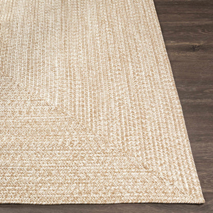 Cream Braided Faux Jute Outdoor Rug