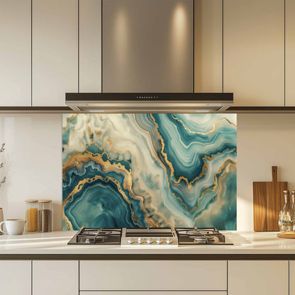Kitchen Glass Backsplash – Ocean Agate