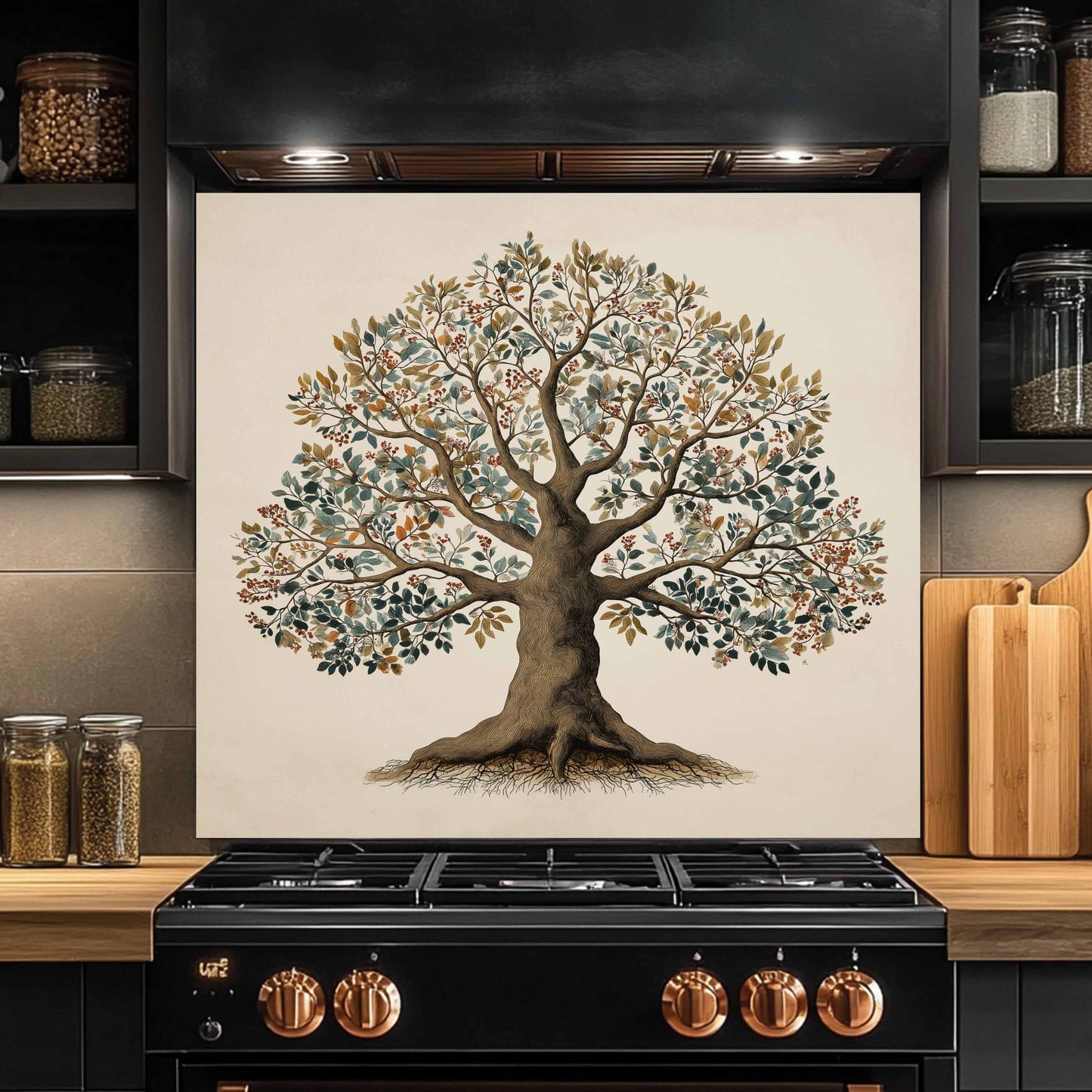 Botanic Whisper Glass Backsplash – Kitchen Backsplash Behind Stove