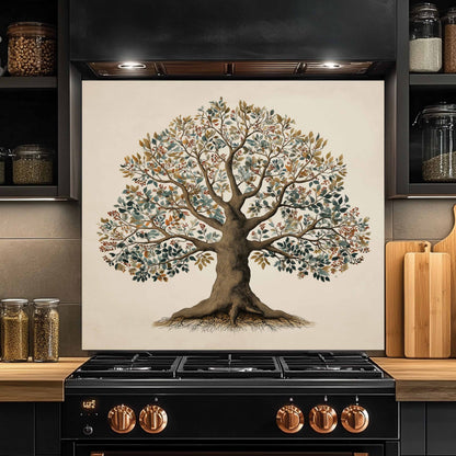 Botanic Whisper Glass Backsplash – Kitchen Backsplash Behind Stove