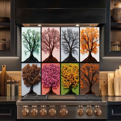 Seasons Mosaic – Tempered Glass Backsplash for Kitchen Stove