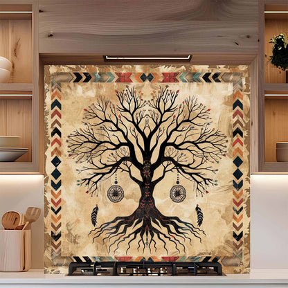 Mystic Dream Kitchen Backsplash – Tree of Life Glass Backsplash for Stove