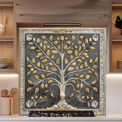 Ornate Roots Glass Backsplash – Tree of Life Kitchen Backsplash