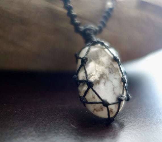 Tree Agate Macrame Necklace | Stone of Abundance | Micro-Macrame | Unisex, Healing Crystal Jewelry