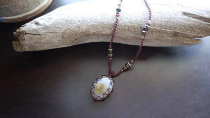 Short Black Onyx Macrame Necklace | Your Stone for Stength | Unisex, Healing Crystal Jewelry