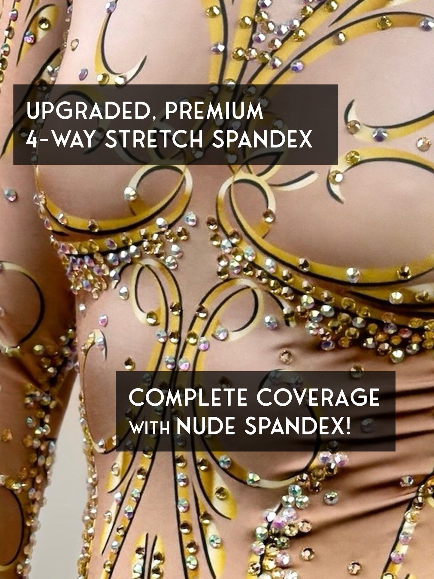 Surya Rhinestone Bodysuit / Beige Diamond Crystal Catsuit / Festival Jumpsuit / Drag / New Years Burning Man / Performer Costume