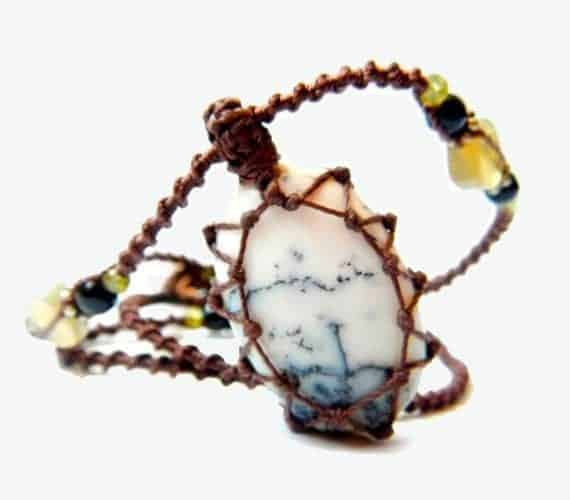 Tree Agate macrame Necklace – Your Stone For Abundance- Bohemian healing crystal