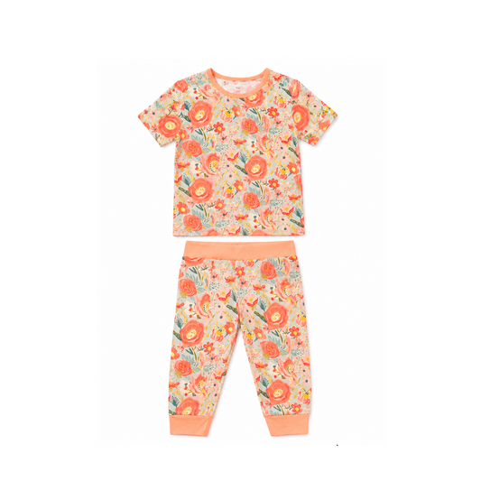 Blush Bloom Short Sleeve Long Set