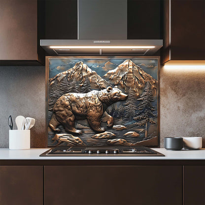 Mountain Wanderer – Tempered Glass Backsplash for Kitchen Stove |  Bear & Mountain Backsplash