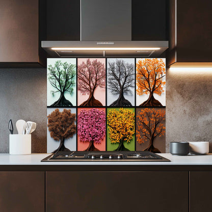 Seasons Mosaic – Tempered Glass Backsplash for Kitchen Stove