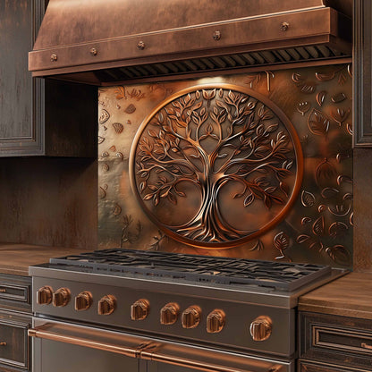 Custom Kitchen Backsplash – Bronze Harmony Tempered Glass Stove Backsplash
