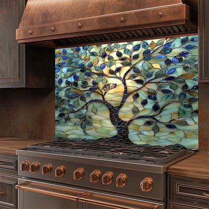 Glass Willow – Tempered Glass Backsplash for Kitchen | Stained Mosaic Look Backsplash