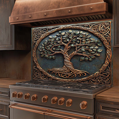 Sacred Corners – Tempered Glass Backsplash for Kitchen Stove | Tree of Life Splashback