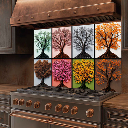 Seasons Mosaic – Tempered Glass Backsplash for Kitchen Stove