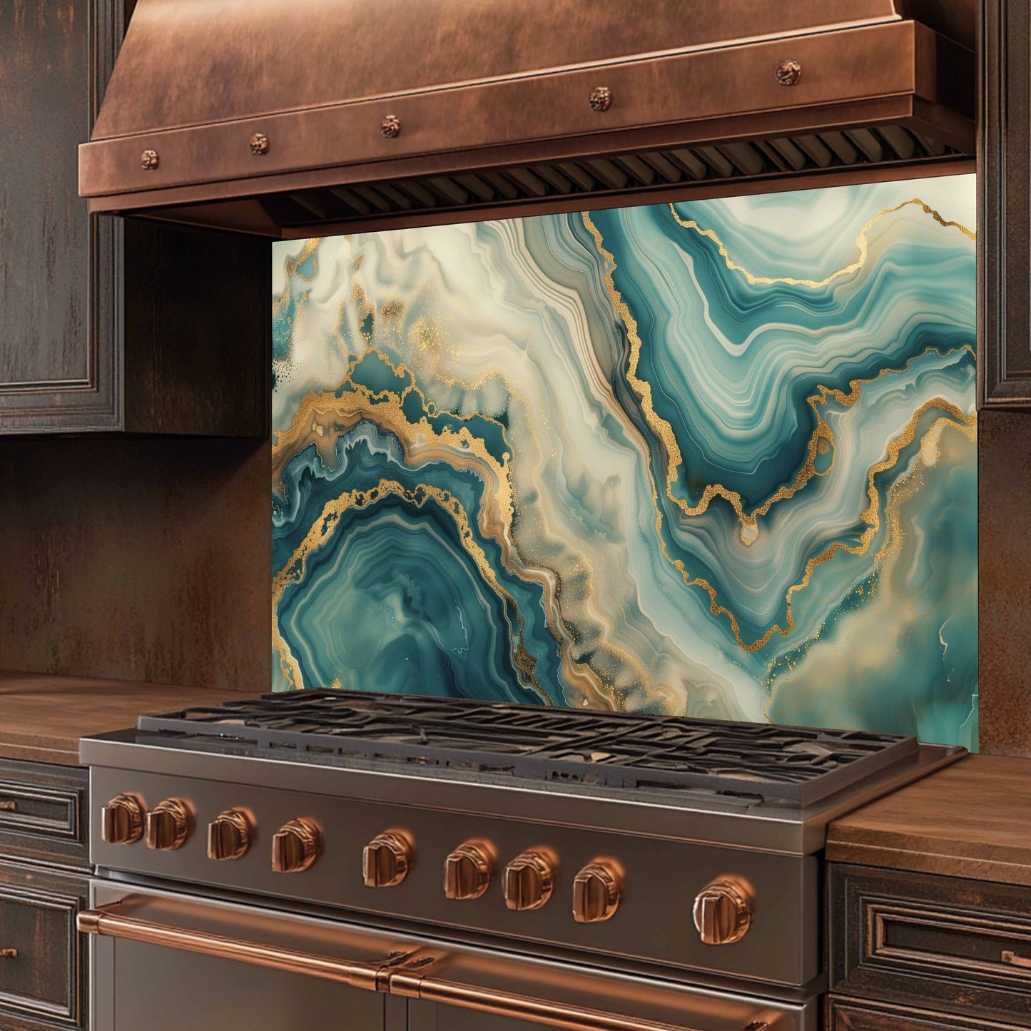 Kitchen Glass Backsplash – Ocean Agate