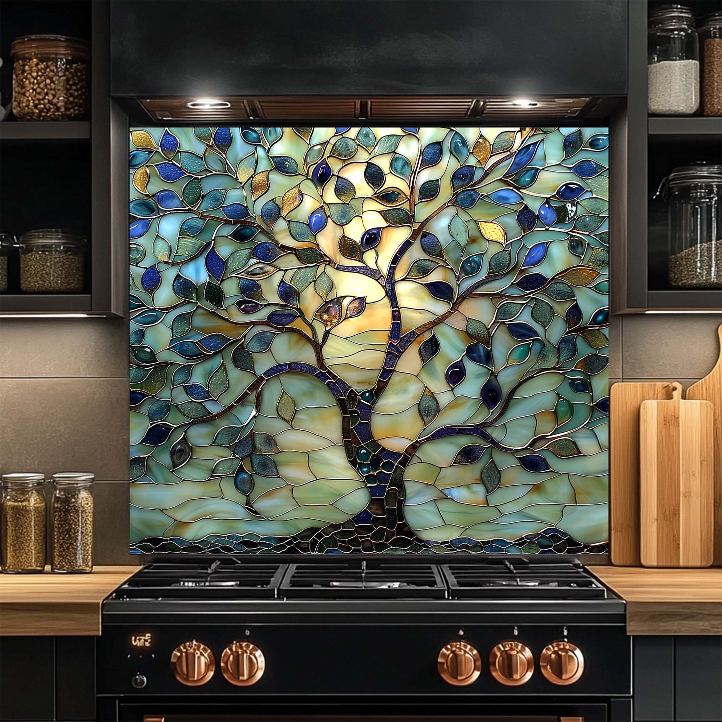 Glass Willow – Tempered Glass Backsplash for Kitchen | Stained Mosaic Look Backsplash