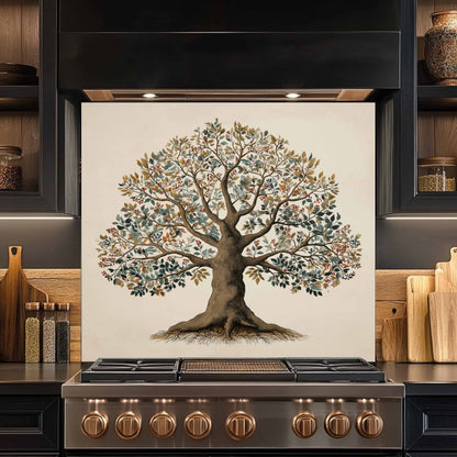 Botanic Whisper Glass Backsplash – Kitchen Backsplash Behind Stove