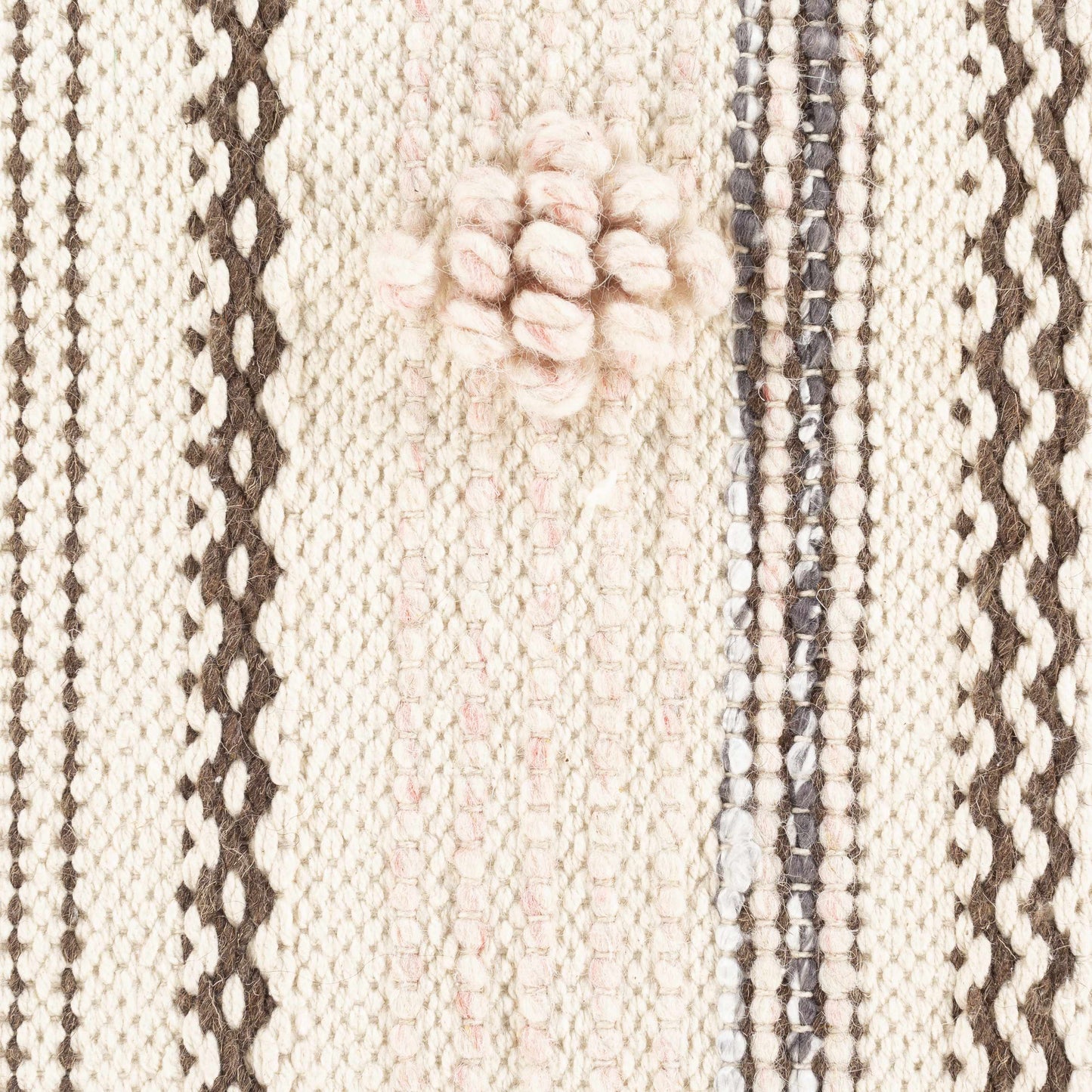 Lenorah Pink&White Textured Throw Pillow - Clearance