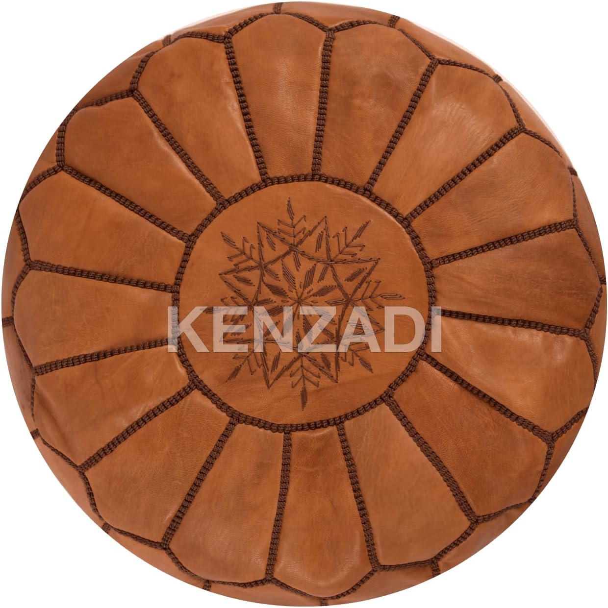 Moroccan Leather Stuffed Poufs