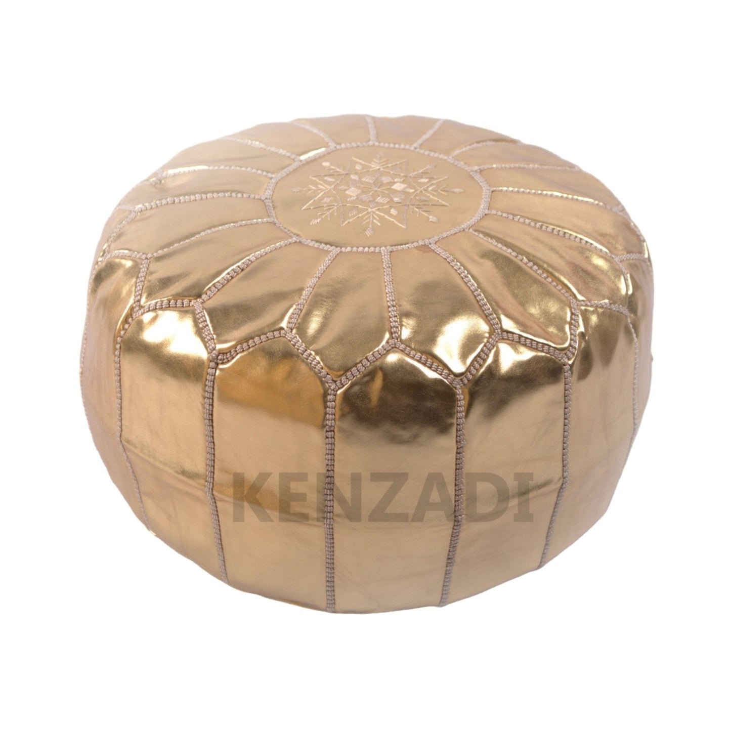 Moroccan Leather Stuffed Poufs