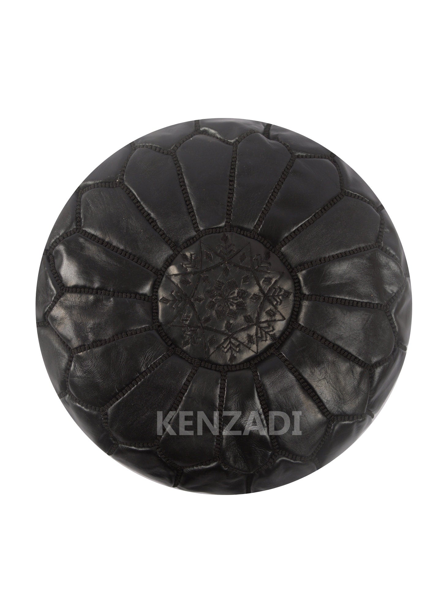 Moroccan Leather Stuffed Poufs