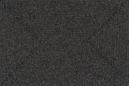 Black Braided Faux Jute Outdoor Rug