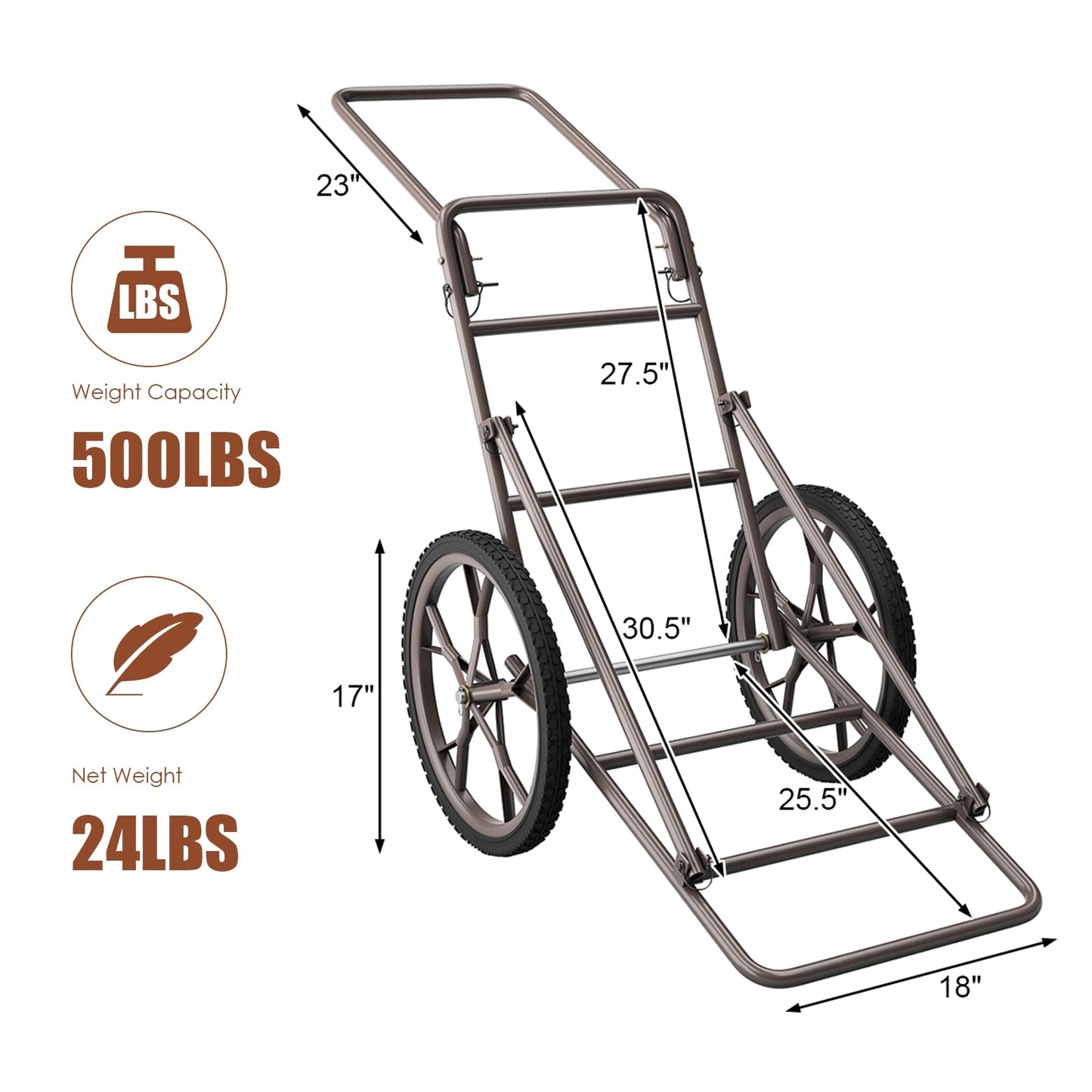Larger Capacity Folding Deer Game Cart