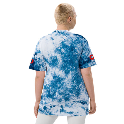 Embroidered Phish Oversized Tie-Dye T-Shirt | Blue Fishman Donut Shirt