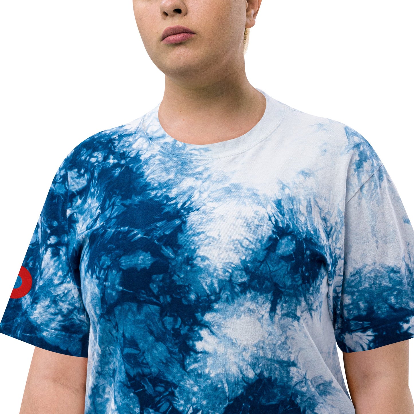 Embroidered Phish Oversized Tie-Dye T-Shirt | Blue Fishman Donut Shirt