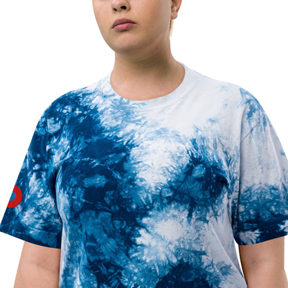Embroidered Phish Oversized Tie-Dye T-Shirt | Blue Fishman Donut Shirt