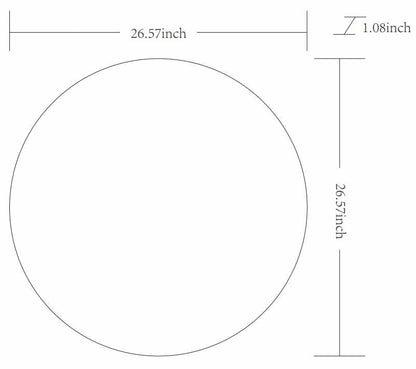 Pontalina Round Silver Gray Mirror