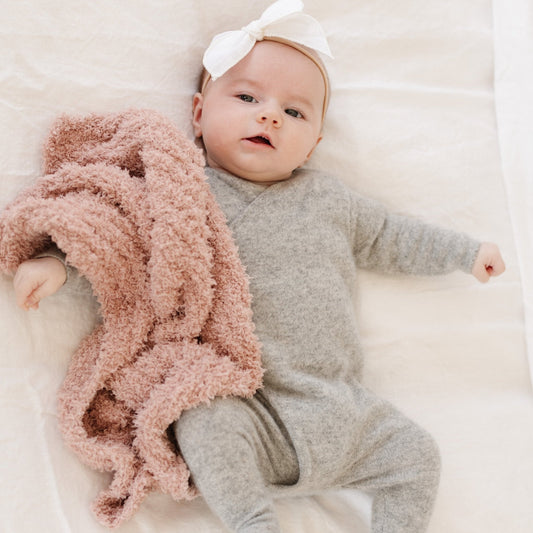 Ribbed Bamboni Mini Baby Blanket