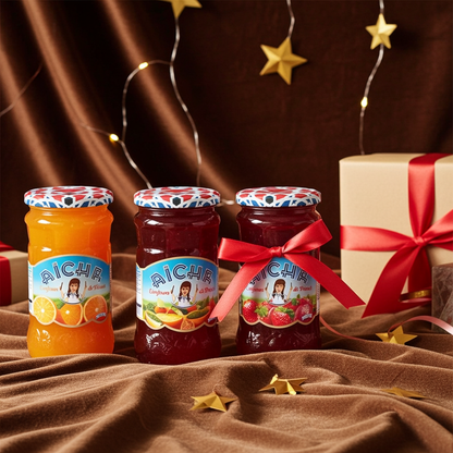 Aicha Jam (Pack of 6) - Moroccan Jam for Breakfast, Baking, and Desserts