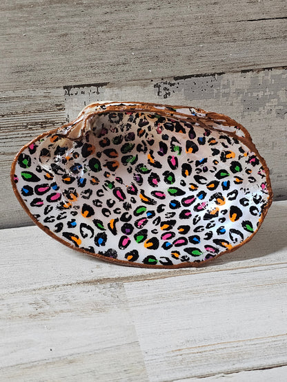Neon leopard trinket shell